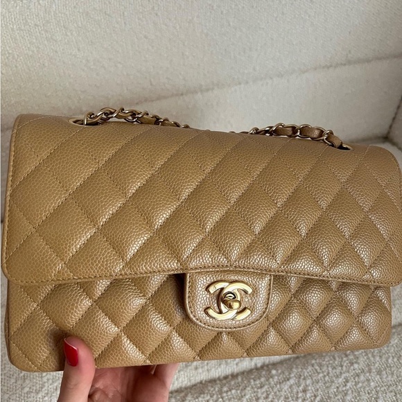 Chanel Classic Double Flap bag Medium Dark Beige - Picture 4 of 16